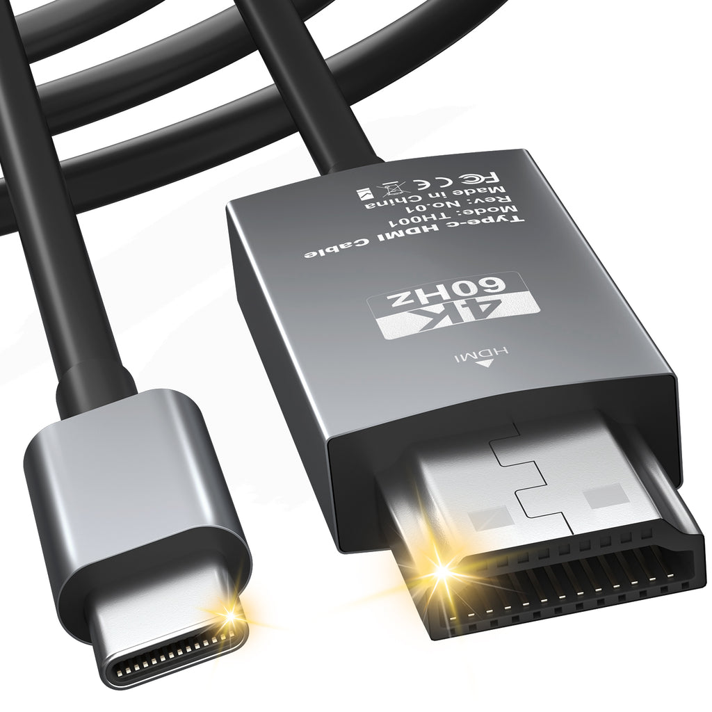 onn. 6FT./1.8 m USB-C to HDMI Cable, Compatible with 4K 