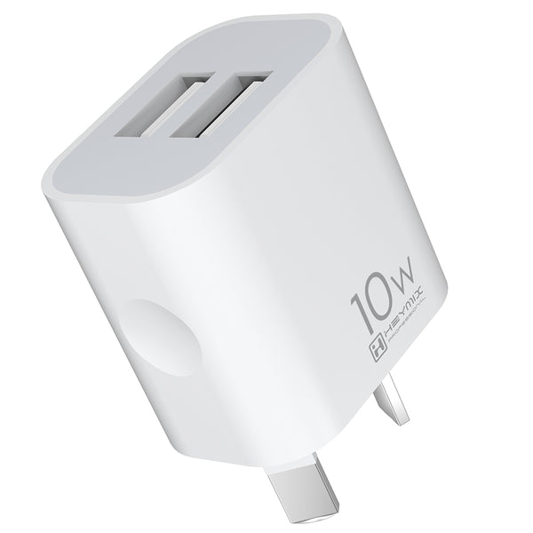 HEYMIX Dual USB Wall Charger 10W Max for USB Devices