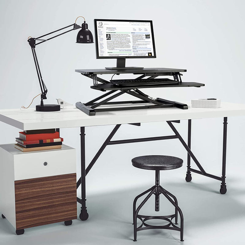 HEYMIX Standing Desk Converter Ergonomic Stand up Desk Riser - 2 Gen