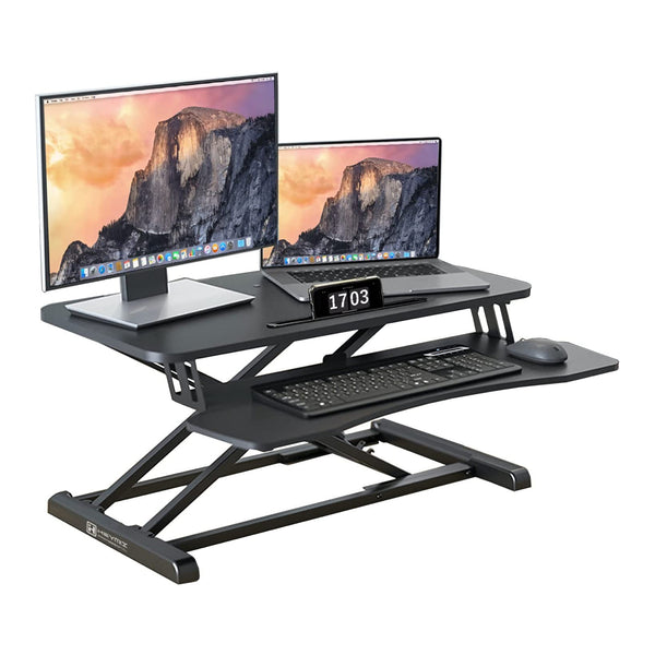 HEYMIX Standing Desk Converter Ergonomic Stand up Desk Riser - 2 Gen