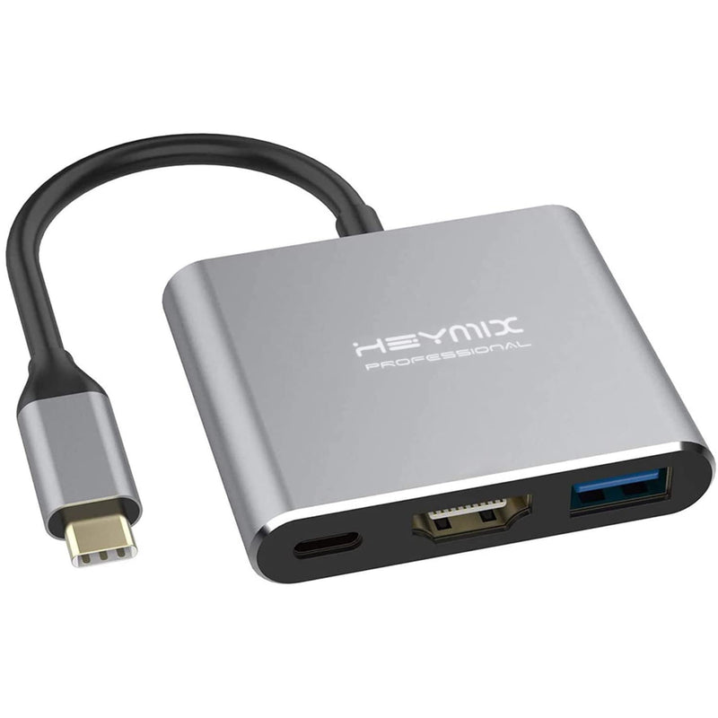 HEYMIX USB C 3IN1 Hub, 4K30Hz & USB 3.0 Port, 100W Power Deilvery