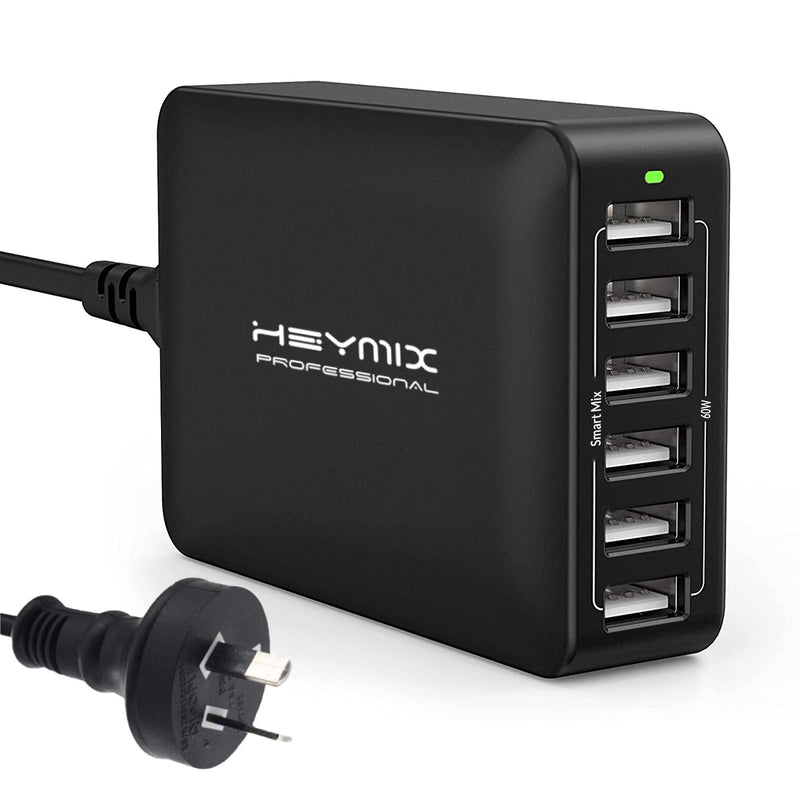 HEYMIX 60W Charging Station wtih 6 Ports 2.4A Fast Charging